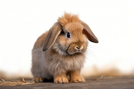 可爱的小兔子玩毛线球图片