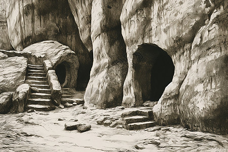 山间洞穴图片