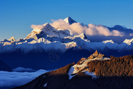 梅里雪山背景图片