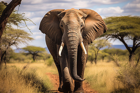 野外的一只大象图片