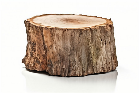 一根木制的树桩图片
