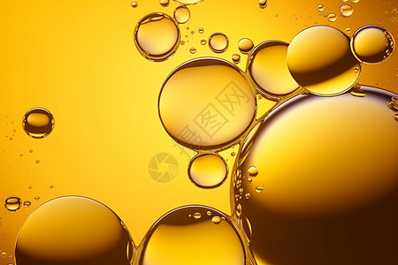 金色抽象泡泡背景图片