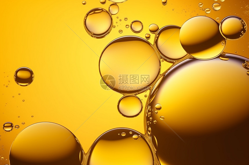 金色抽象泡泡背景图片