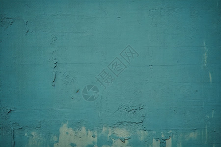 斑驳的蓝色墙面高清图片