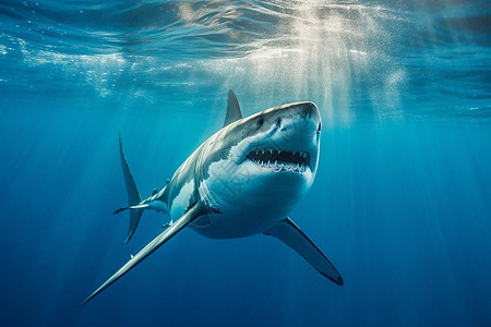 水下的巨齿鲨图片