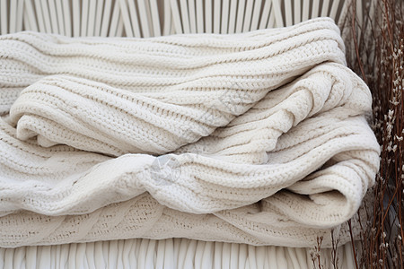 冬季温暖的羊毛纺织毛毯图片