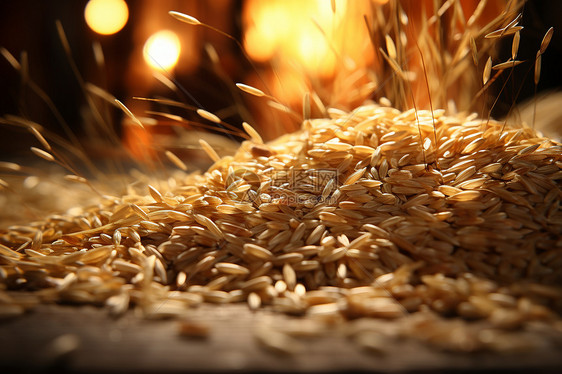 丰收的农业稻米图片