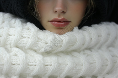 冬日温暖的围巾背景图片