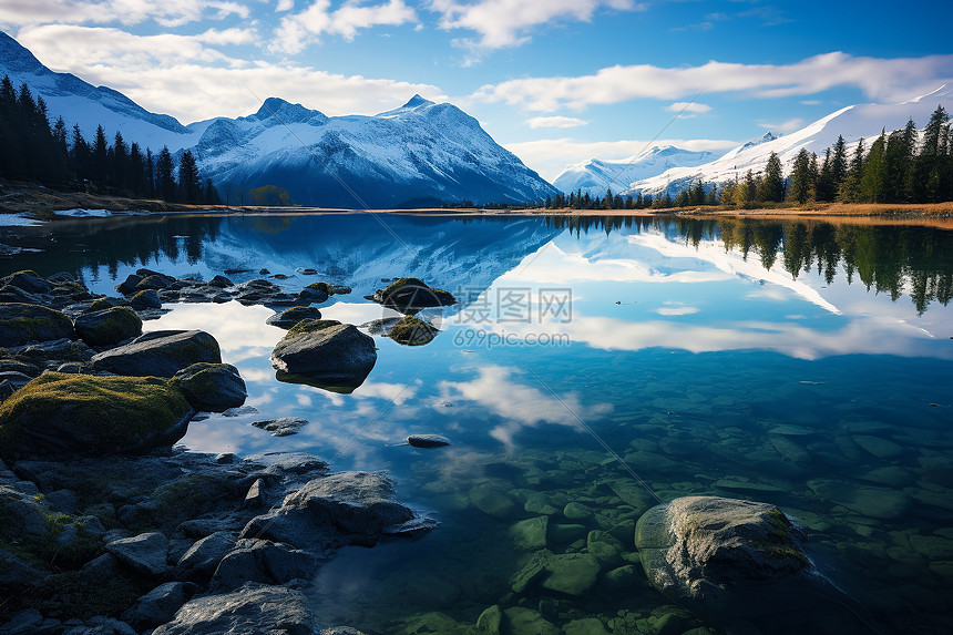 山湖风景照片图片