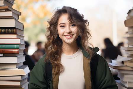 自信的女大学生图片