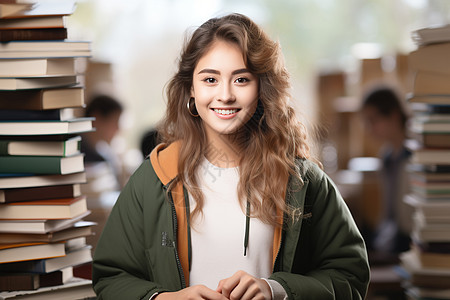 美丽自信的女大学生图片