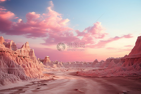 粉色沙漠奇观图片
