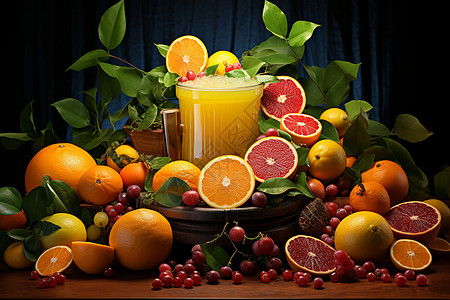 西柚饮料橙色果汁背景
