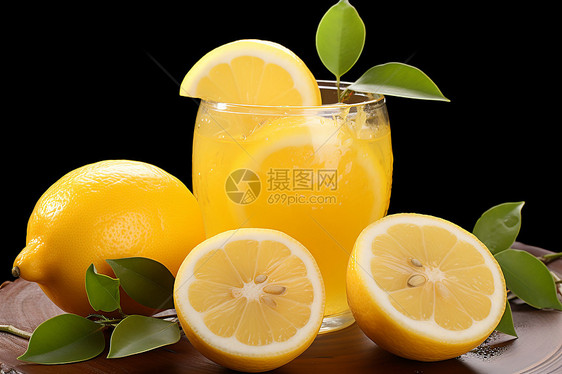 清新酸爽的柠檬饮料图片