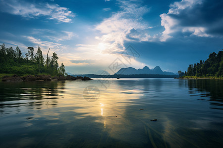 湖光山色自然景观图片