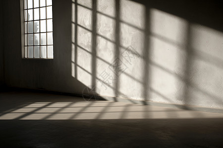 阳光照射的水泥墙壁房间图片