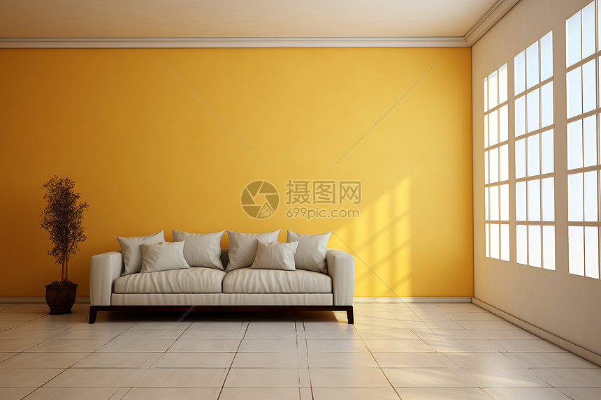 黄色系风格的家装图片