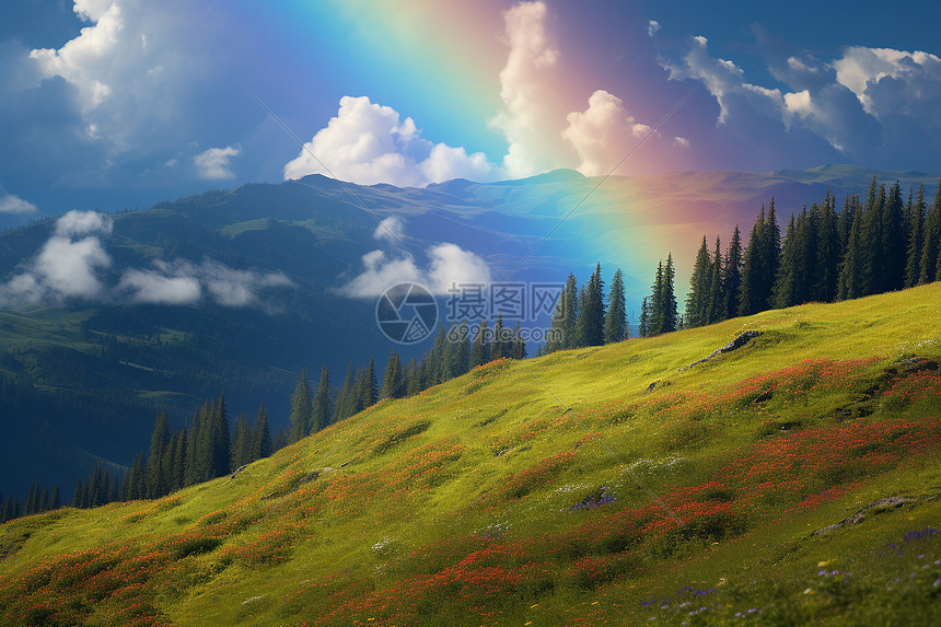 彩虹丘陵图片