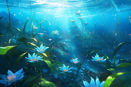 水中花如璀璨明星高清图片