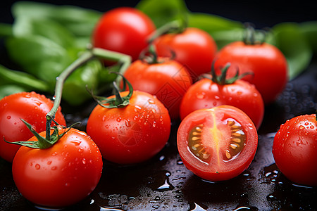 鲜美的红番茄图片
