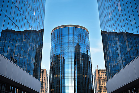 都市的玻璃幕墙建筑图片