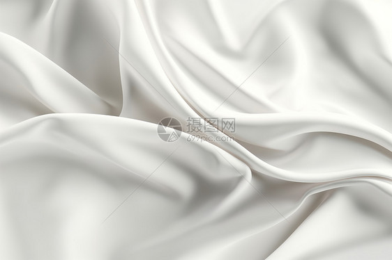 丝滑的纯白色布料图片