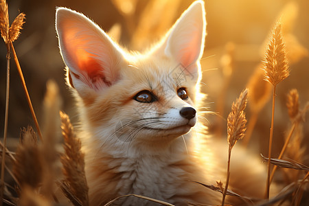 大耳朵的可爱狐狸图片