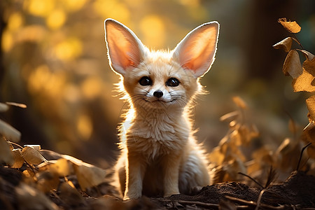 森林里的可爱狐狸图片