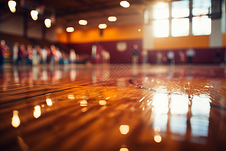 篮球场内的地板图片