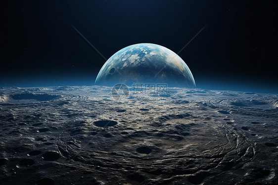 月亮与地球图片