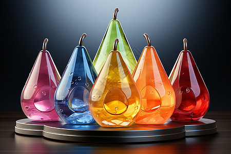 设计的彩色玻璃瓶图片