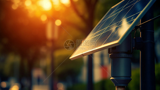 户外的太阳能板能源图片