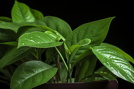 绿萝盆栽花盆里面盆栽的绿萝植物背景