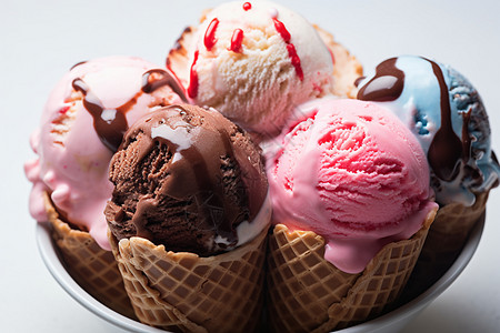 甜蜜巧克力冰淇淋背景