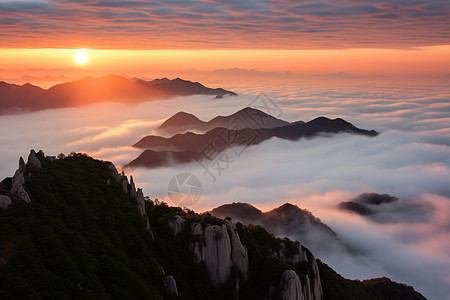 黄山日出之美图片