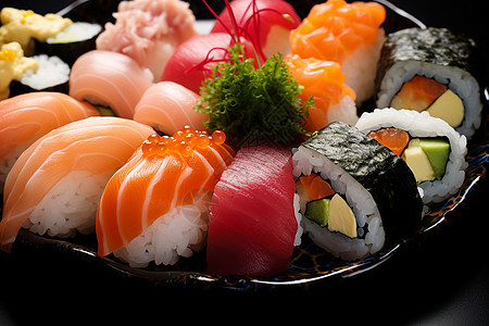 五彩斑斓的寿司图片