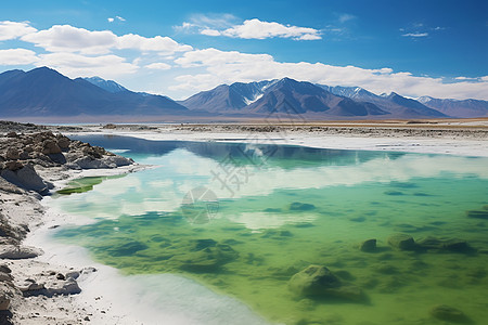 美丽青海湖清澈美丽的青海湖景观背景