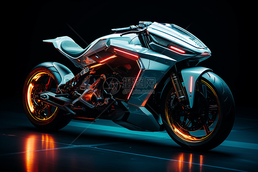 科技新能源摩托车图片