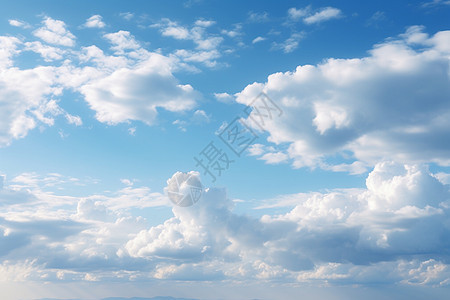 晴朗天空中的白云图片