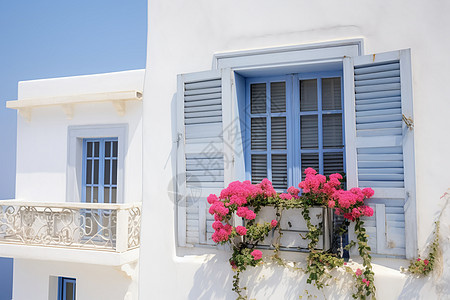 希腊白色建筑图片