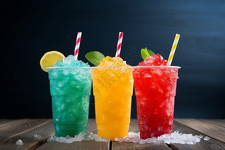 三种不同颜色的饮料背景图片