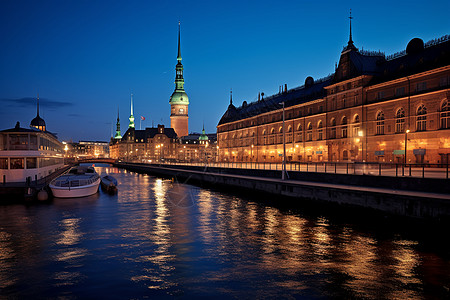 夜晚的哥本哈根图片