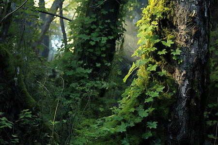野生森林中的植物图片