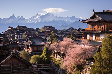 村落宁谧的风景图片