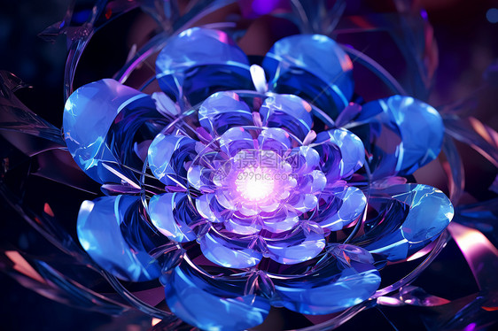 神秘紫色螺旋花朵图片