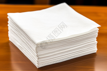 一堆白色餐巾纸图片