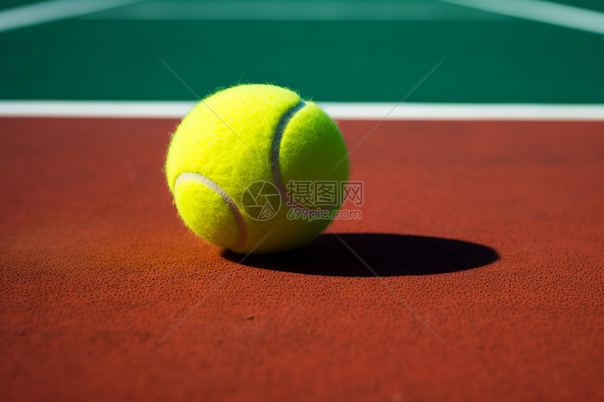 一颗绿色网球图片