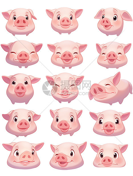 猪头角色素材图片