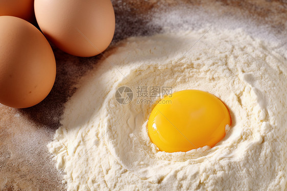 面粉里的鸡蛋图片
