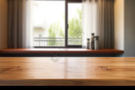 一张原木桌子图片